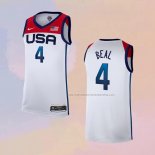 Camiseta USA 2021 Bradley Beal NO 4 Blanco