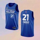 Camiseta All Star 2021 Philadelphia 76ers Joel Embiid NO 21 Azul