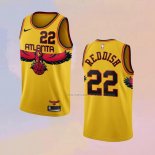 Camiseta Atlanta Hawks Cam Reddish NO 22 Ciudad 2021-22 Amarillo