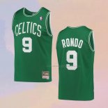 Camiseta Boston Celtics Rajon Rondo NO 9 Hardwood Classics Verde