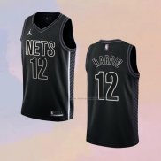 Camiseta Brooklyn Nets Joe Harris NO 12 Statement 2022-23 Negro