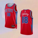 Camiseta Detroit Pistons Cory Joseph NO 18 Ciudad 2021-22 Rojo