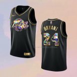 Camiseta Golden Edition Los Angeles Lakers Kobe Bryant NO 24 2021-22 Negro