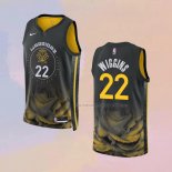 Camiseta Golden State Warriors Andrew Wiggins NO 22 Ciudad 2022-23 Negro