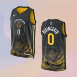 Camiseta Golden State Warriors Donte Divincenzo NO 0 Ciudad 2022-23 Negro