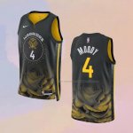 Camiseta Golden State Warriors Moses Moody NO 4 Ciudad 2022-23 Negro