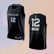 Camiseta Memphis Grizzlies Ja Morant NO 12 Select Series Negro