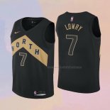Camiseta Nino Toronto Raptors Kyle Lowry NO 7 Ciudad 2018 Negro
