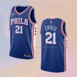 Camiseta Philadelphia 76ers Joel Embiid NO 21 Icon 2020-21 Azul
